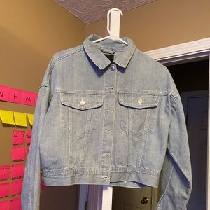 Pinstriped Denim Jacket